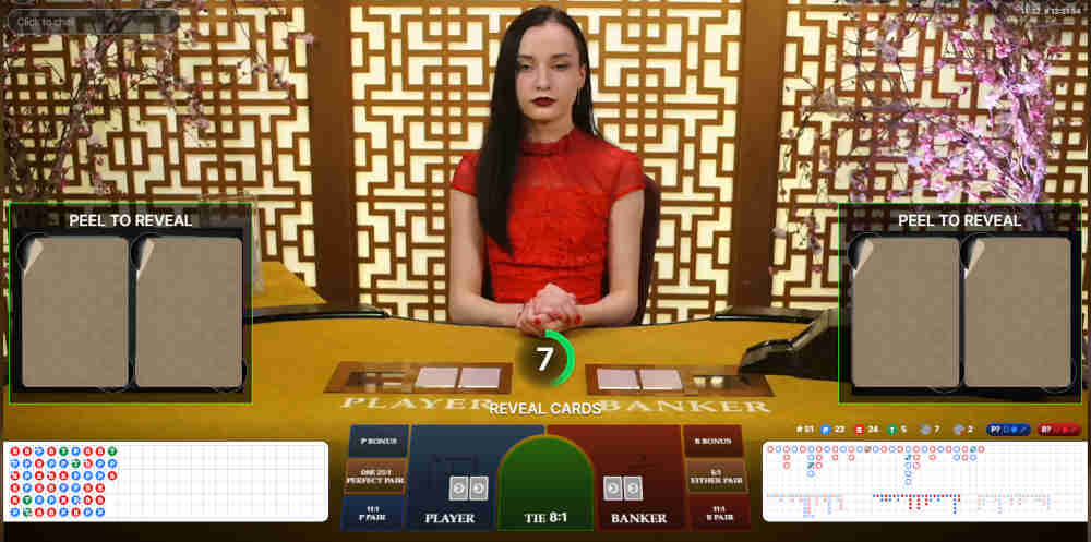 Play live dealer baccarat online